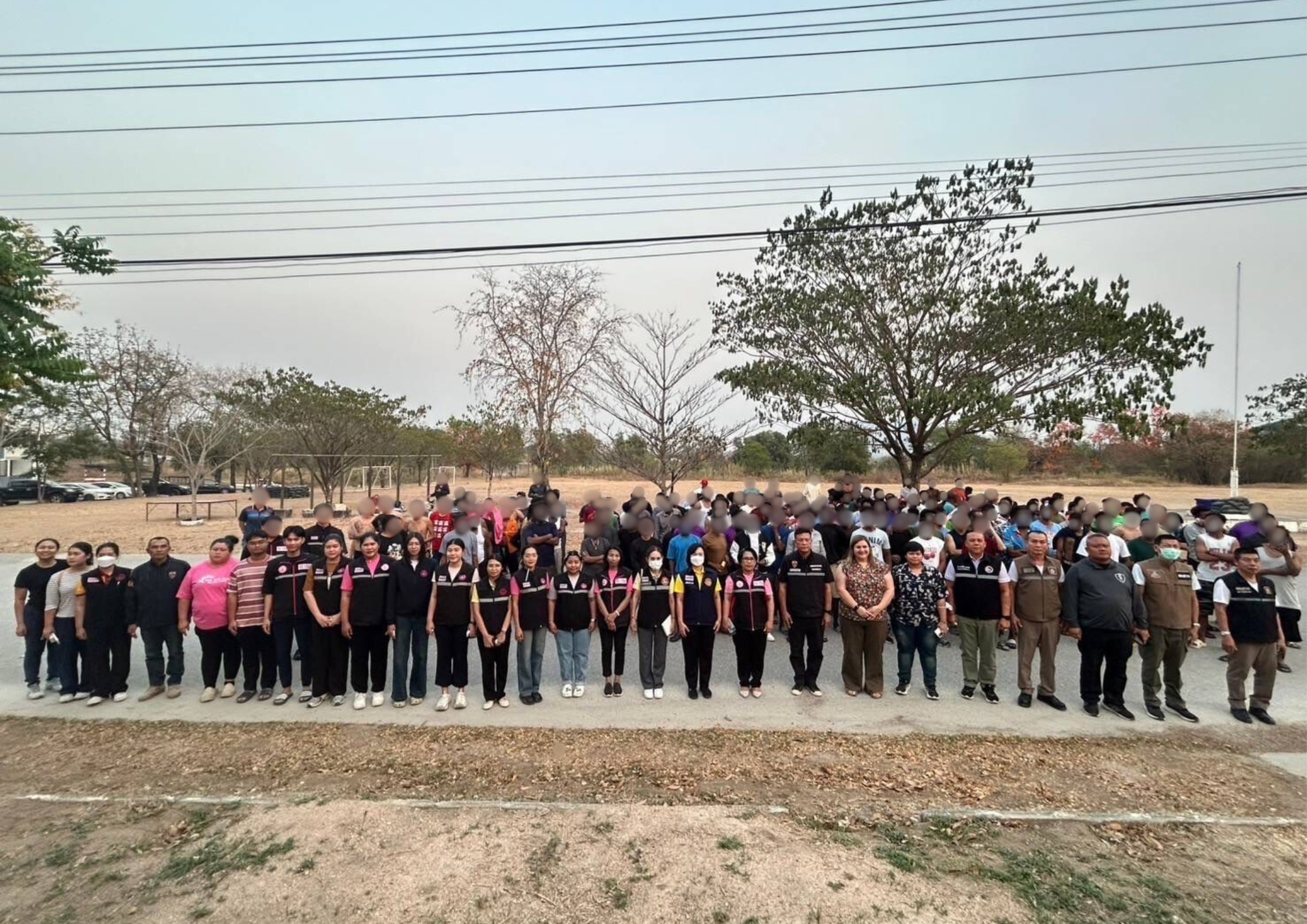 260 scam workers blurred