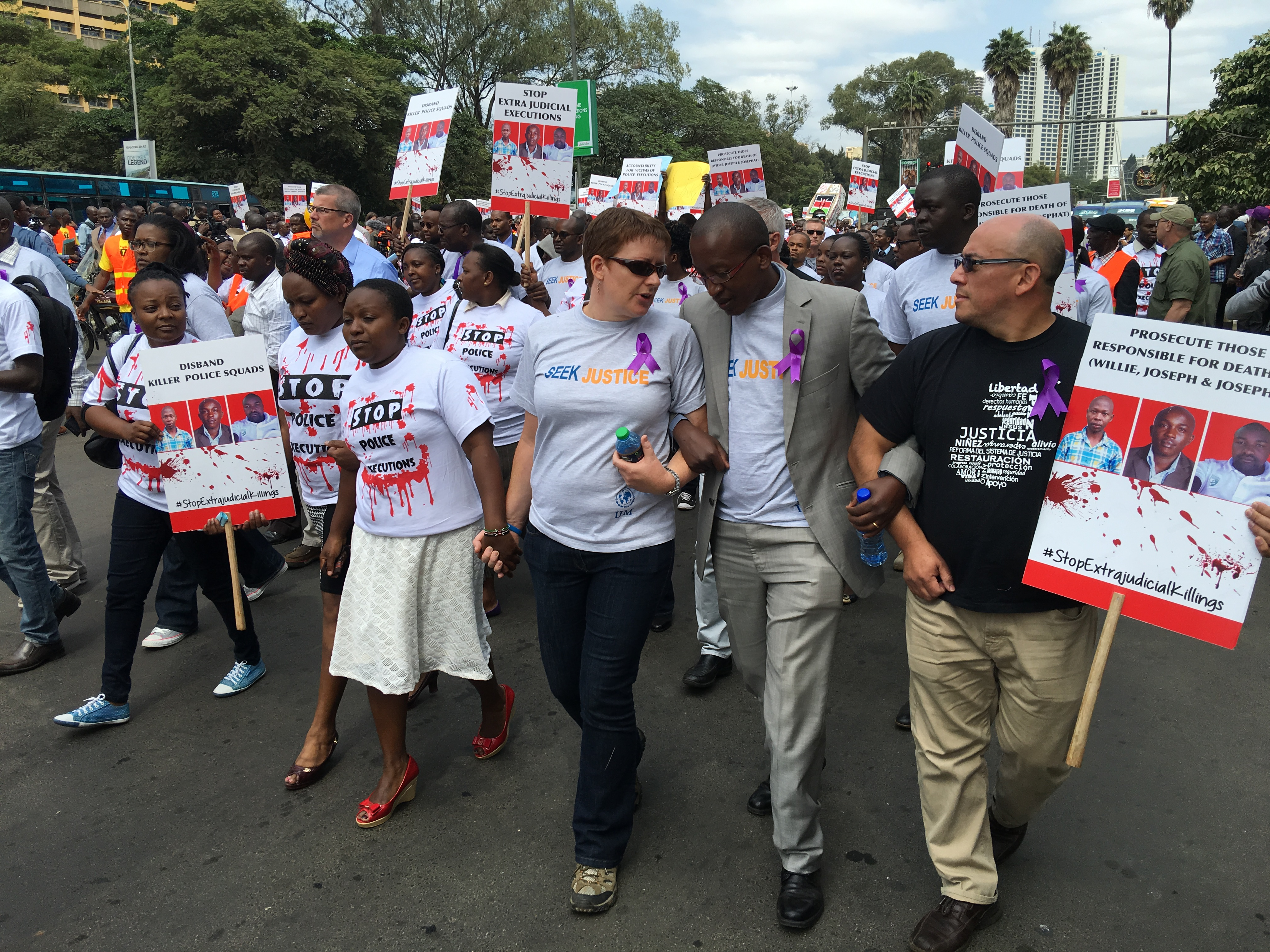 Claire Wilkinson Marching in Kenya Photo